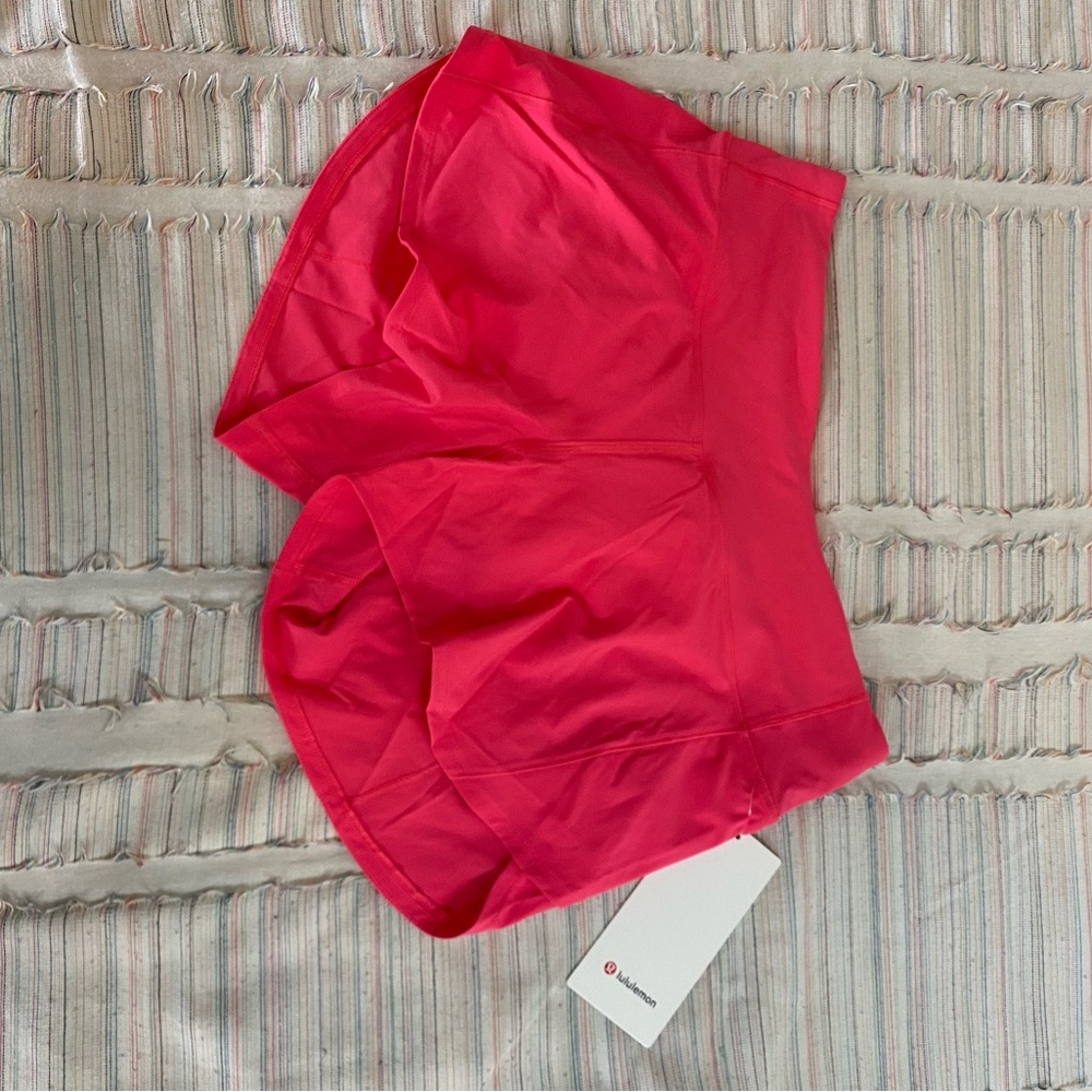 Lululemon speed up shorts- lipgloss pink